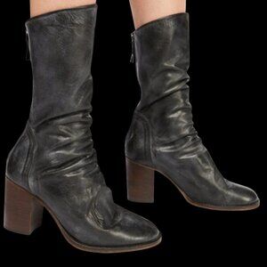 Free People Elle block heel booties Size 41 It, 10 US New